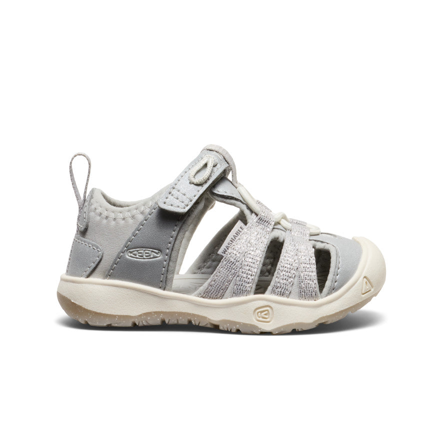 **Moxie Toddler Sandals for Girls - Comfortable & Stylish Silver Kids Sandals for Playtime, Beach & Outdoor Adventures**