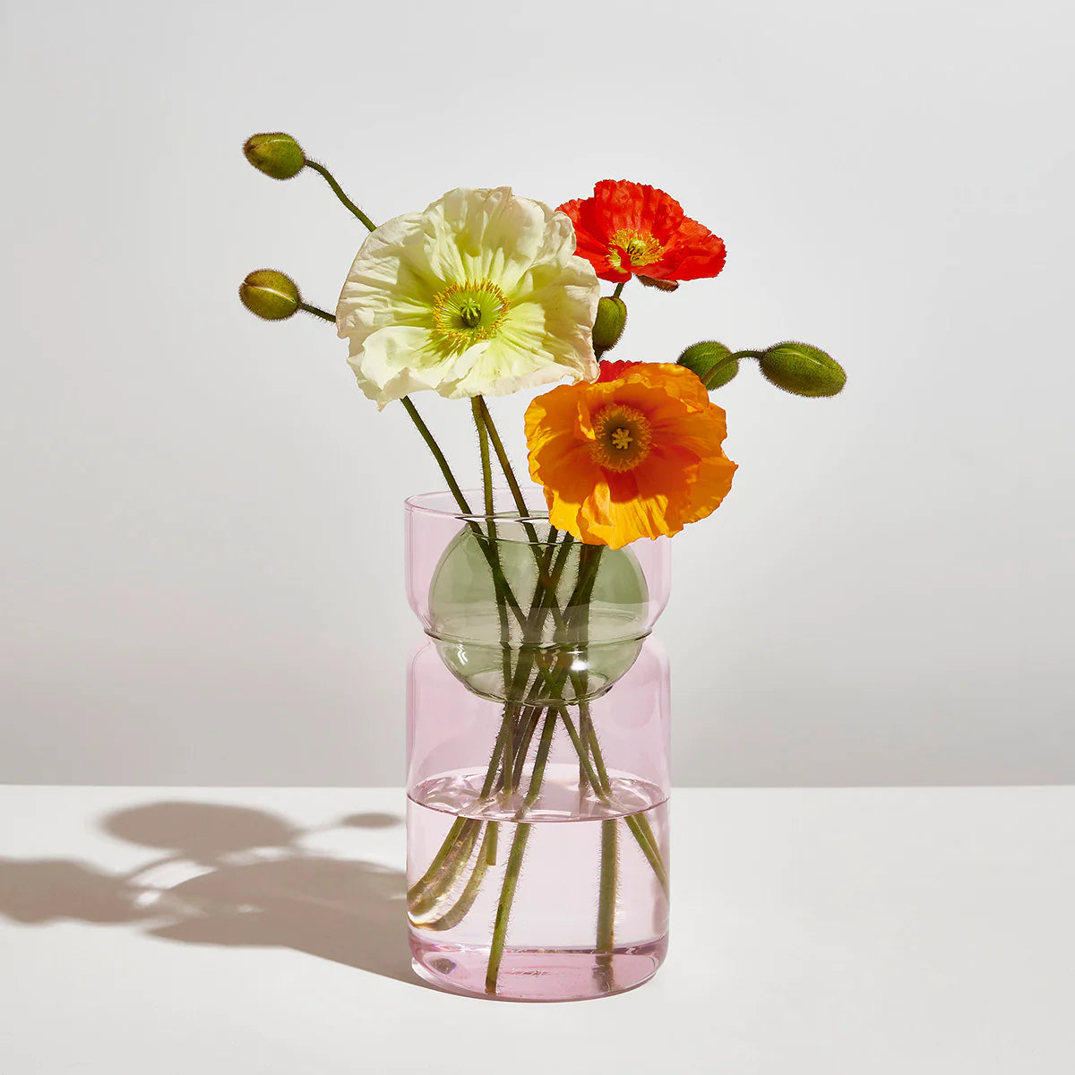 Elegant Pink and Green Balance Vase - Modern Home Decor for Living Room, Bedroom, or Office Centerpiece