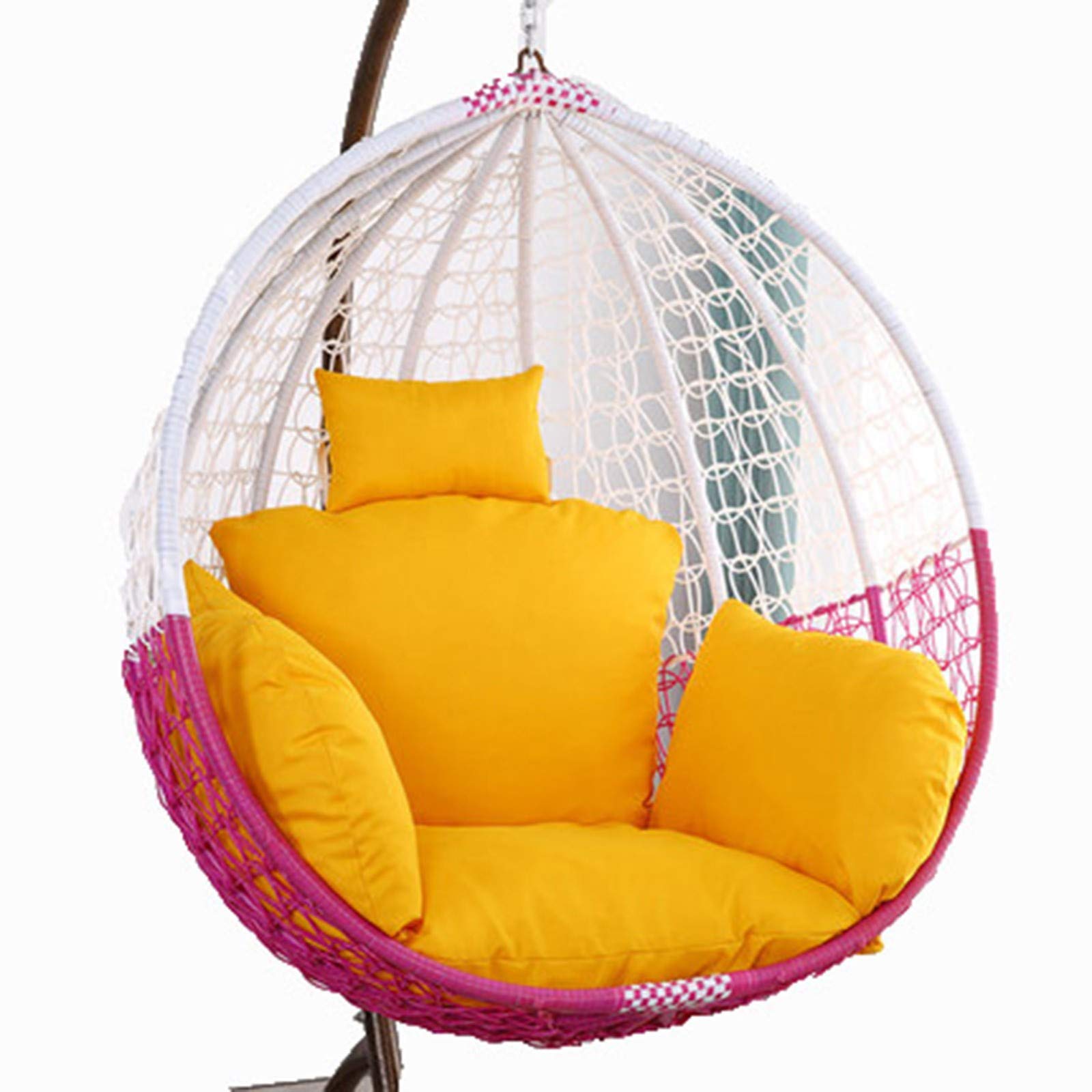 Thickened Replacement Cushion for Egg Chair & Hanging Swing - Outdoor Hammock Seat Pad, Washable Yellow Hanging Basket Cushion - Perfect for Patio, Garden, Porch & Backyard Relaxation