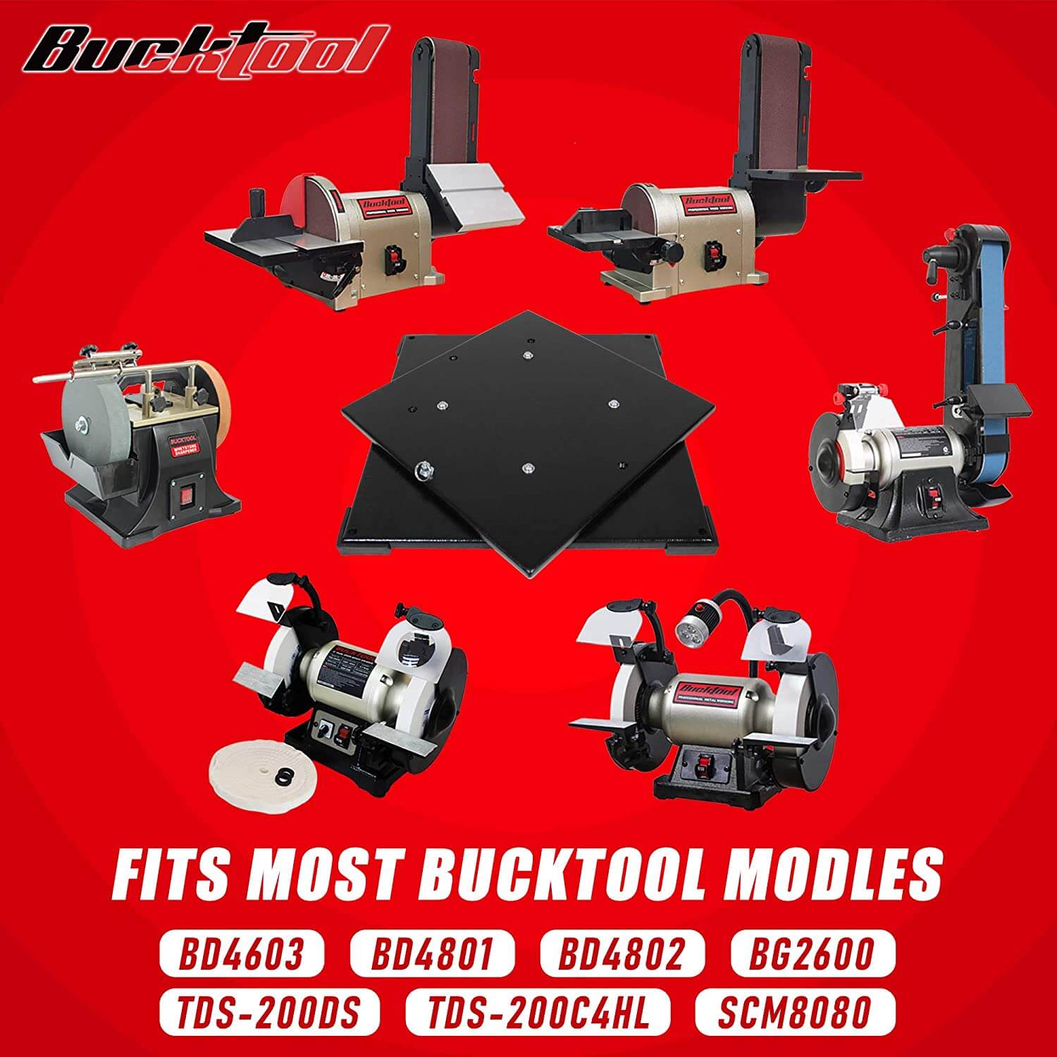 Bucktool Rotating Base - 360° Swivel Stand for Power Tools, Heavy Duty Workbench Mount with Non-Slip Grip - Perfect for Drilling, Sanding & Woodworking Projects