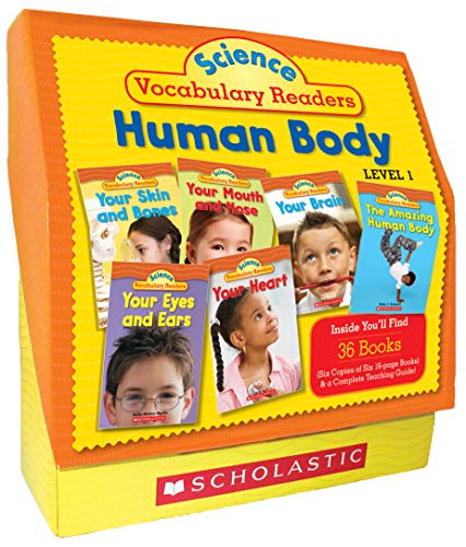 Science Vocabulary Readers Set: Human Body - 36 Nonfiction Books for Kids to Build Vocabulary (6 Copies Each of Eyes & Ears, Nose & Mouth, Skin & Bones) - Perfect for Classroom Learning & Homeschooling