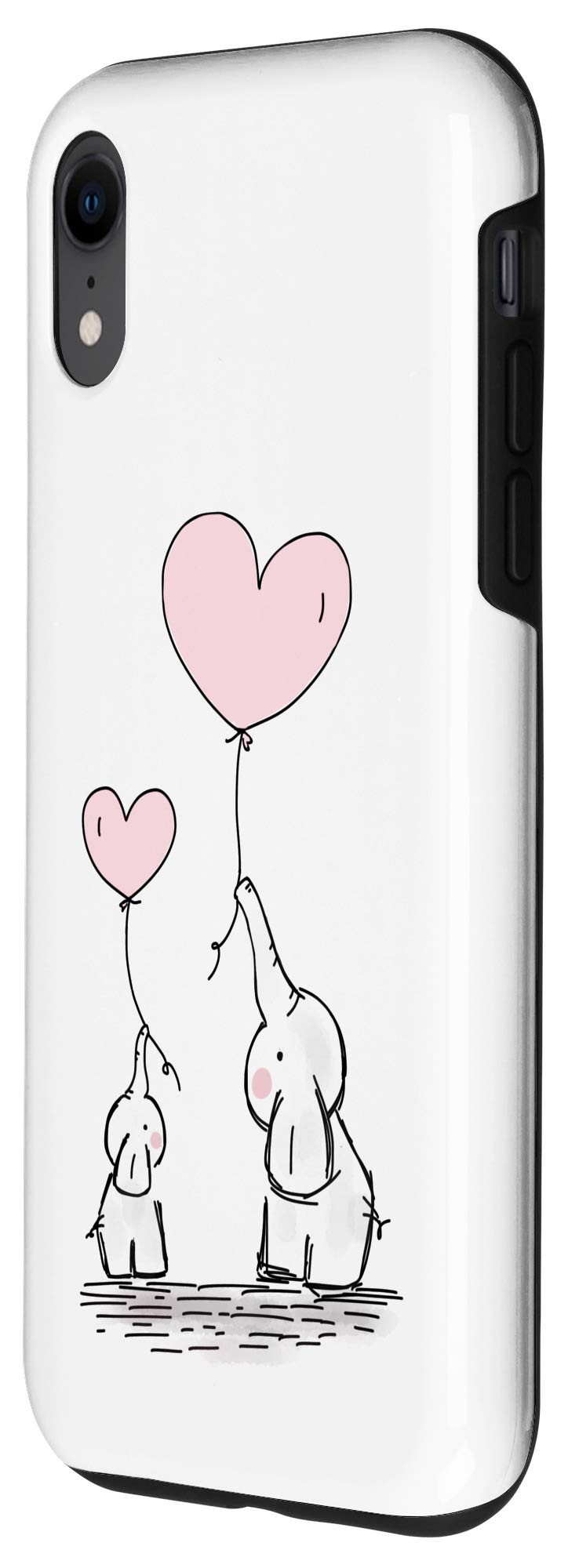 iPhone XR Cute Elephant Phone Case - Mom & Baby Elephant Design - Durable Protective Cover for Daily Use, Travel & Gifts