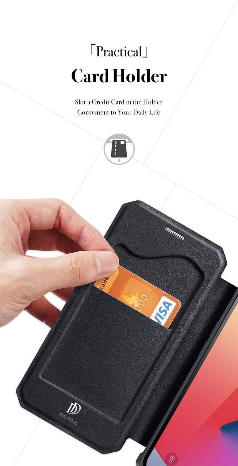 DUX DUCIS Magnetic Flip Leather Case for iPhone 13 Pro - Premium Protective Cover with Strong Magnet for Secure Hold | Perfect for Work, Travel & Everyday Use