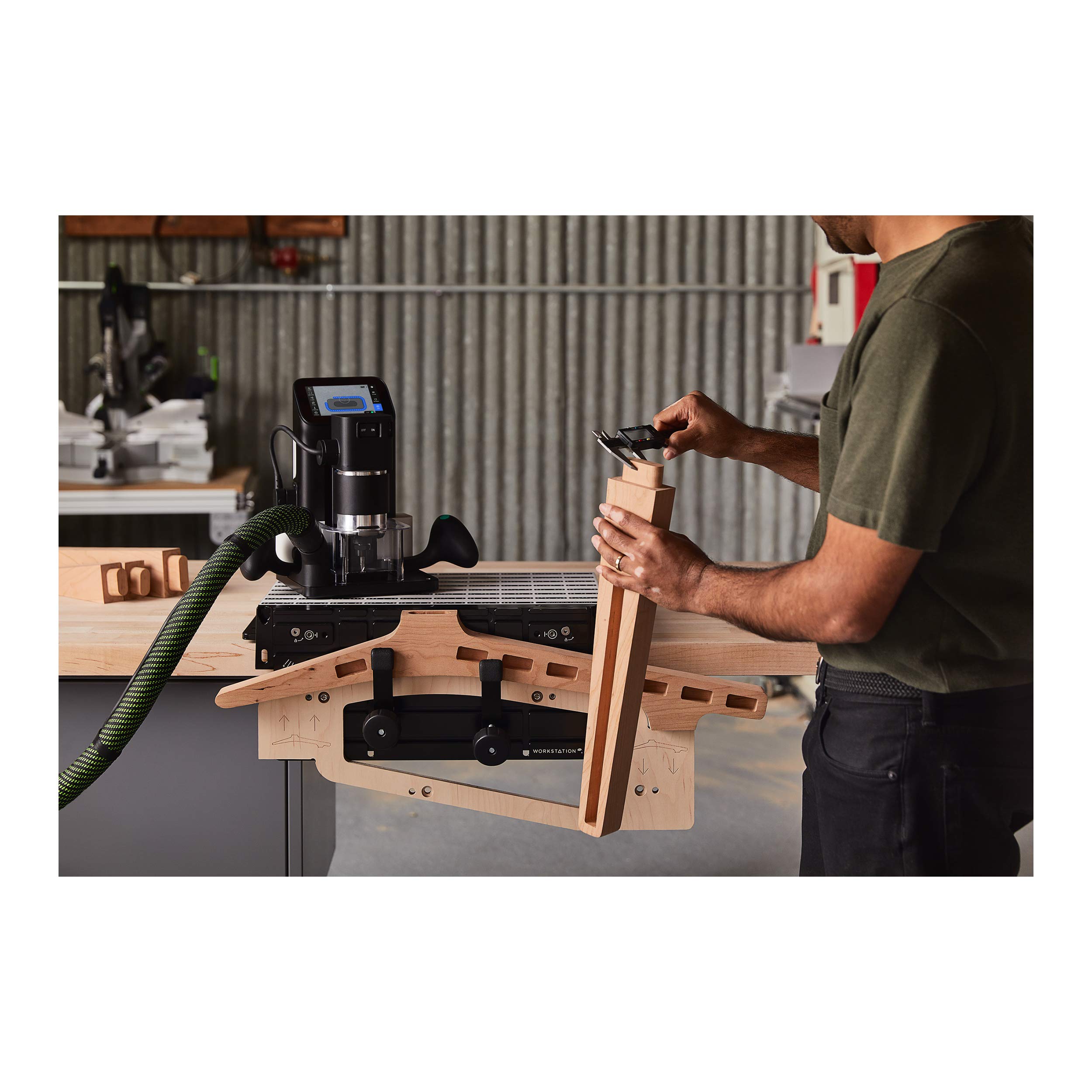 Shaper Workstation SW1-AA - Adjustable Workholding & Fixturing Solution for Small/Irregular Workpieces with Indexing Pins - Perfect for Woodworking, Metalworking & DIY Projects