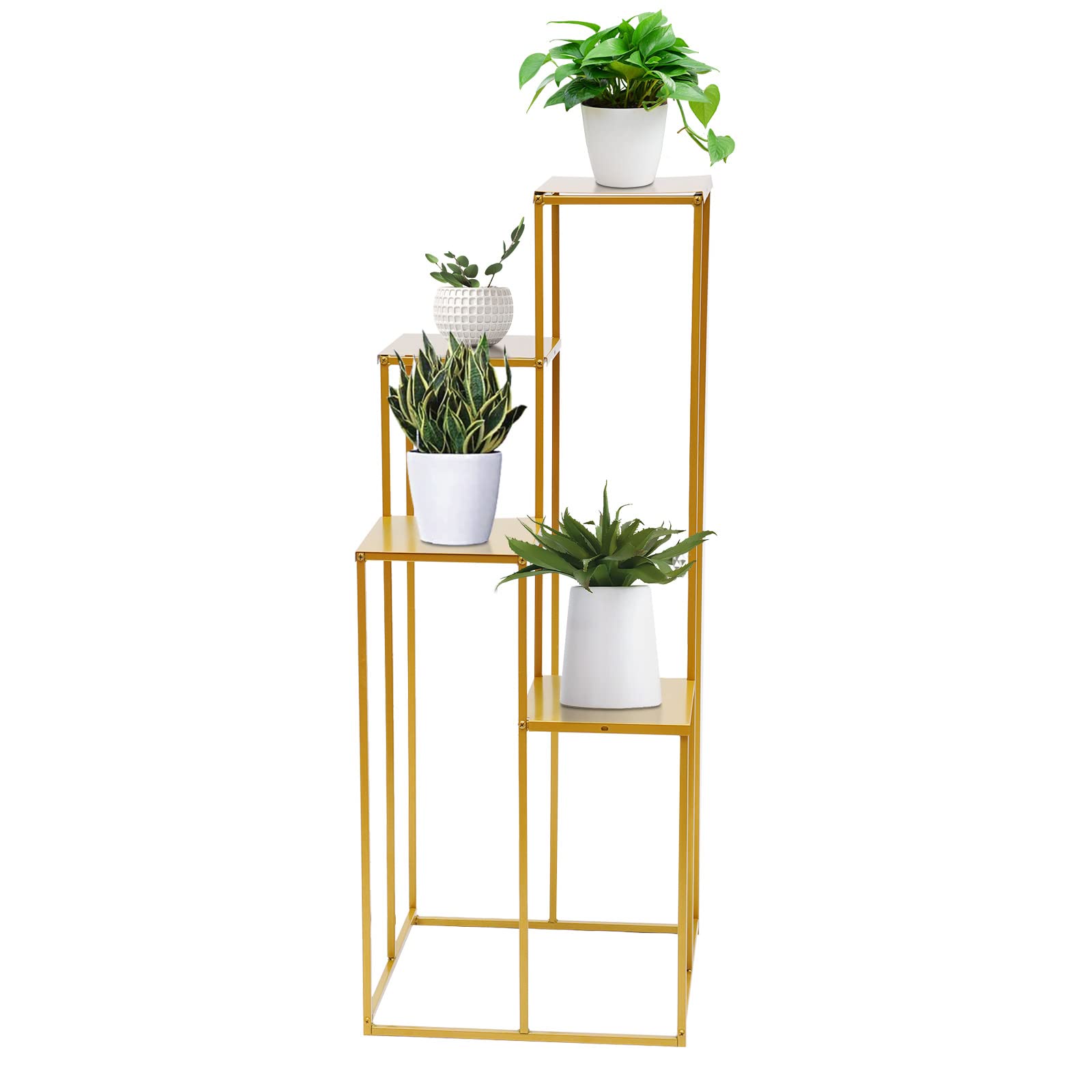 Eapmic Geometric Metal Flower Stand - Modern Floor Vase for Wedding Centerpieces, Tabletop Flower Arrangement & Event Decor - Perfect for Wedding Receptions, Banquets & Home Decor