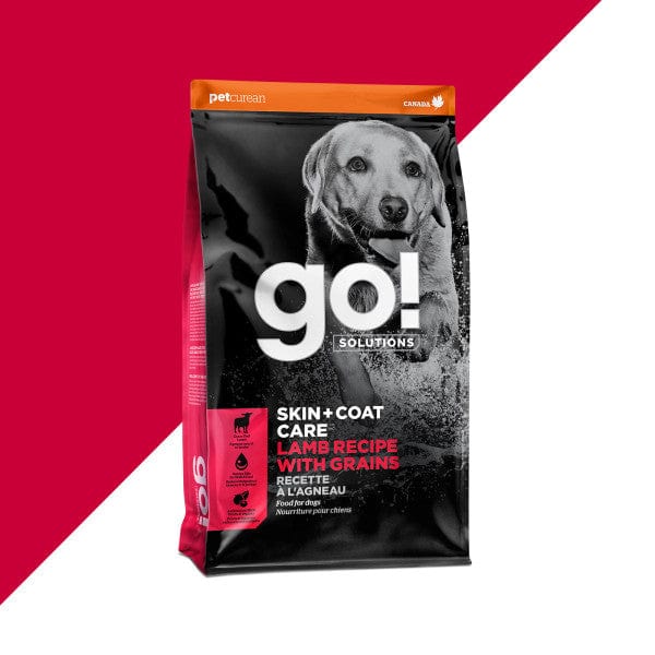 Go! Solutions Skin & Coat Care Lamb Recipe with Grains Dry Dog Food - Premium Grain-Inclusive Kibble for Healthy Skin & Shiny Coat - Perfect for Adult Dogs with Sensitive Skin or Allergies