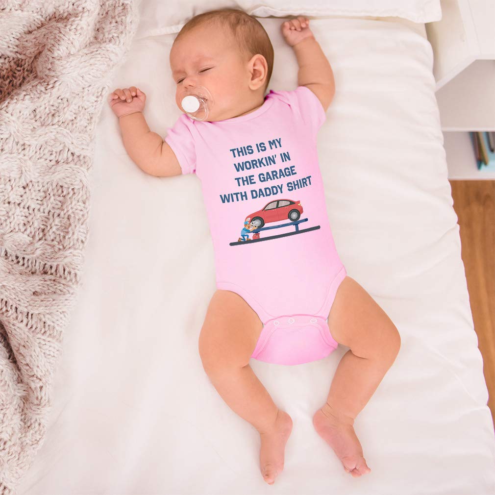 Cute Rascals Baby Bodysuit - 'Working in the Garage with Daddy' Cotton Onesie for Father's Day - Perfect for Father-Child Bonding & DIY Projects