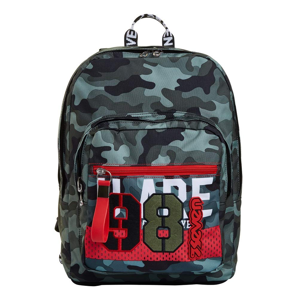 Seven School Backpack - Extra Fit, Double Compartment, Front Pocket for Kids & Teens - School & Travel