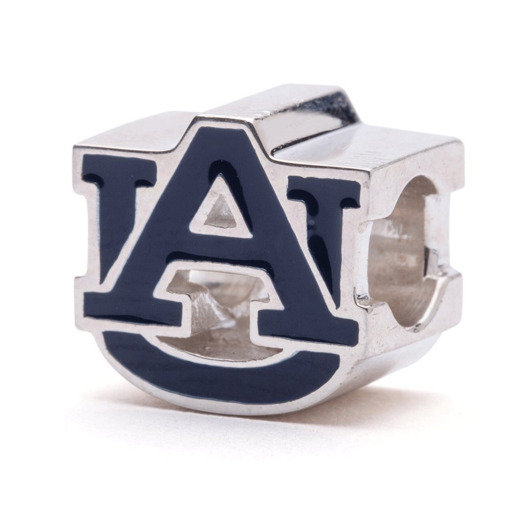 **Auburn University Tigers Charm Bracelet - Official Licensed AU Jewelry with Block AU & Crystal Charms | Stainless Steel | Perfect for Auburn Fans, Graduation Gifts & Game Day Spirit**