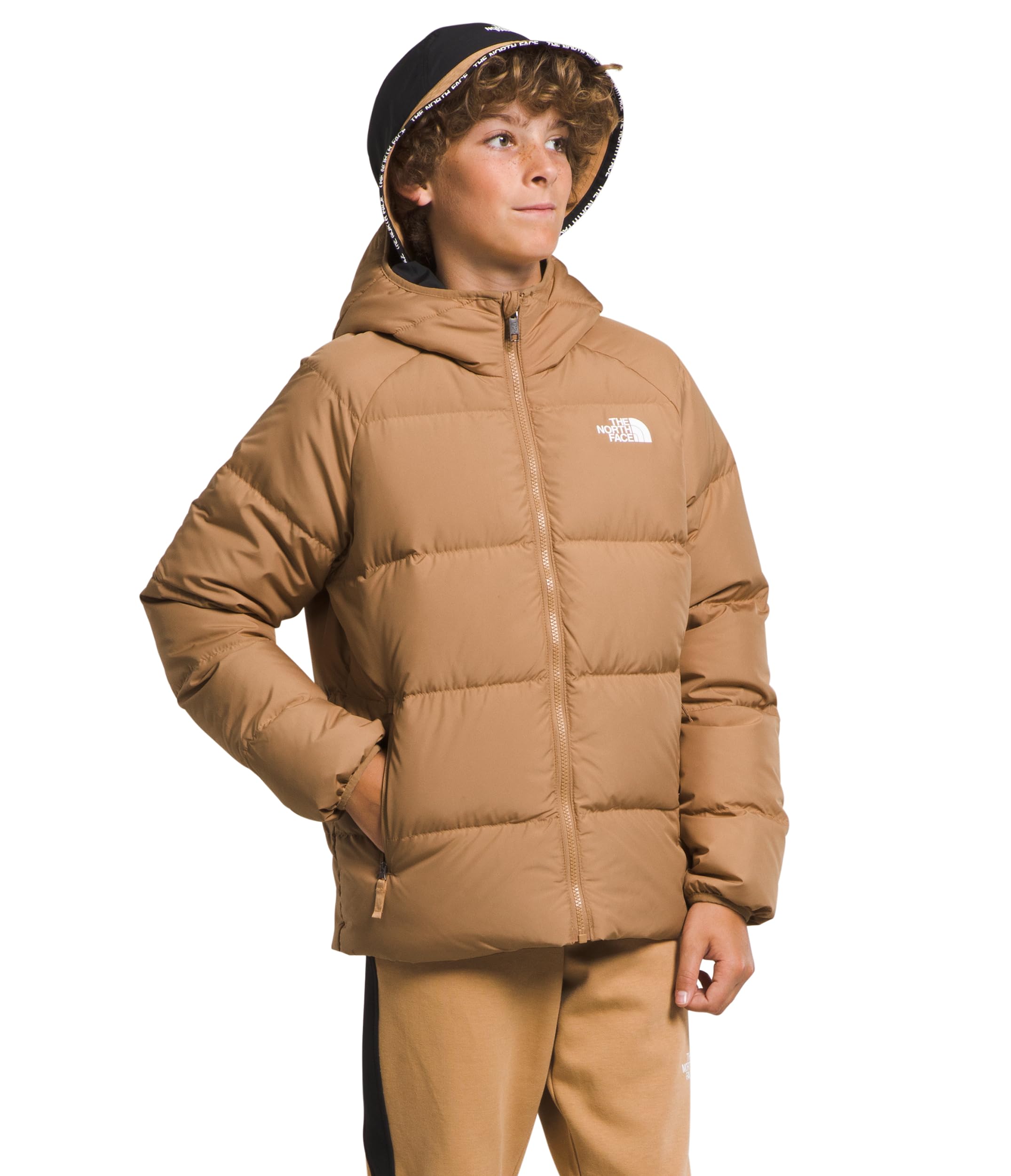 THE NORTH FACE Reversible Down Hooded Jacket for Boys - Lightweight Warm Winter Coat for Kids (Little/Big Kids) | Outdoor Activities, School & Daily Wear