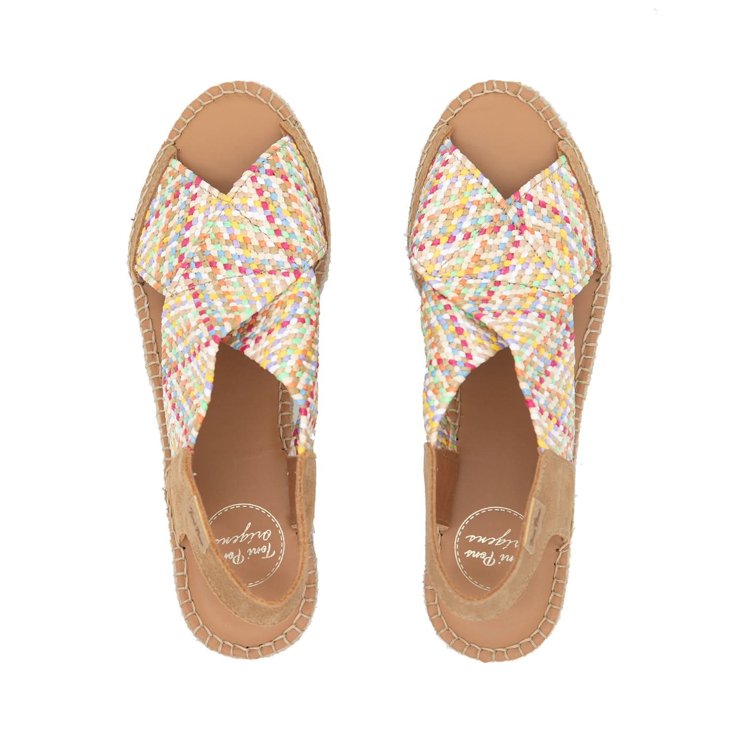 Women's Comfortable Textile Wedge Espadrille Shoes - Masai Style Summer Sandals for Beach, Vacation & Casual Outings