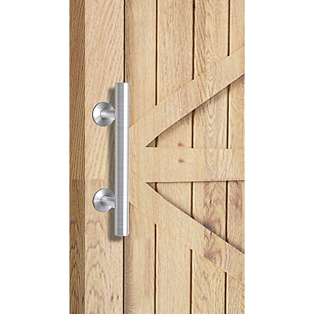 12 Pack Stainless Steel Barn Door Handles - Sliding Flush Pull Hardware for Wood Doors & Gates - Rust-Resistant Cabinet & Furniture Pulls for Home, Office & Farmhouse Decor