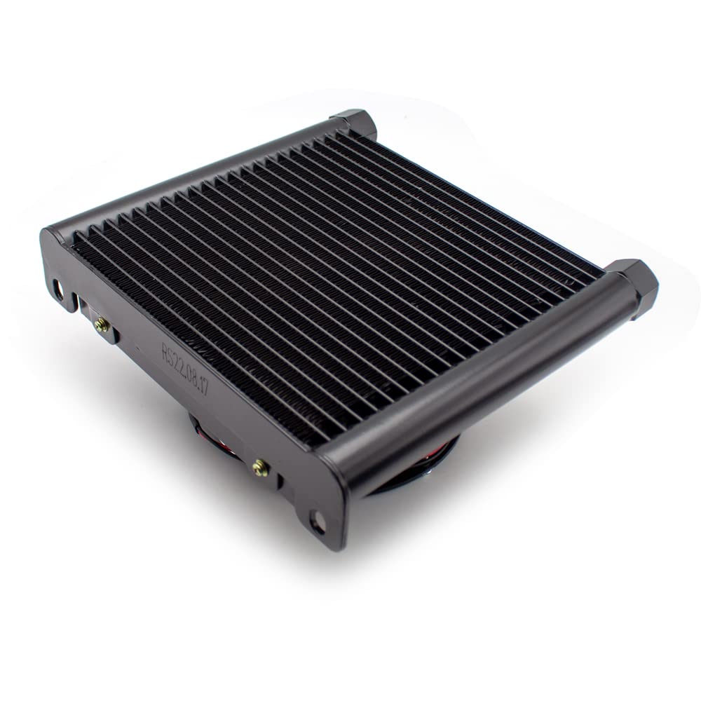 25L/MIN Hydraulic Oil Cooler - Aluminum Alloy Air Cooler Radiator with 3Mpa Pressure & DC 24V for Heavy Machinery, Construction Equipment & Industrial Applications (Model AJ1025T-CA)