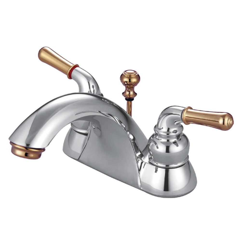 Kingston Brass KB2628 4-Inch Centerset Bathroom Faucet - Chrome Finish, Single Handle, Water-Saving Design for Bathroom Sink, Perfect for Modern Home & Commercial Use