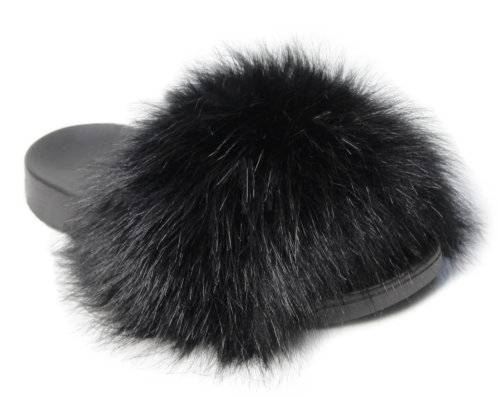 Adorllya Women's Fuzzy Flip Flop Slides - Cozy Fur House Slippers for Indoor & Outdoor Comfort | Perfect for Lounging, Relaxing at Home, and Quick Errands