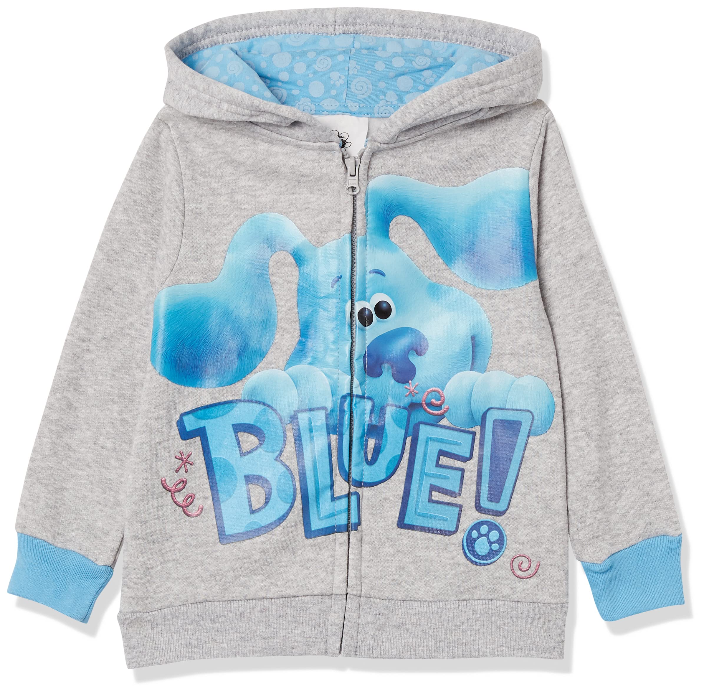 Blue's Clues & You Boys' Toddler Zip-Up Hoodie - Soft Fleece Jacket for Kids 2-4T | Cute Cartoon Character Pullover for Playdates & Preschool
