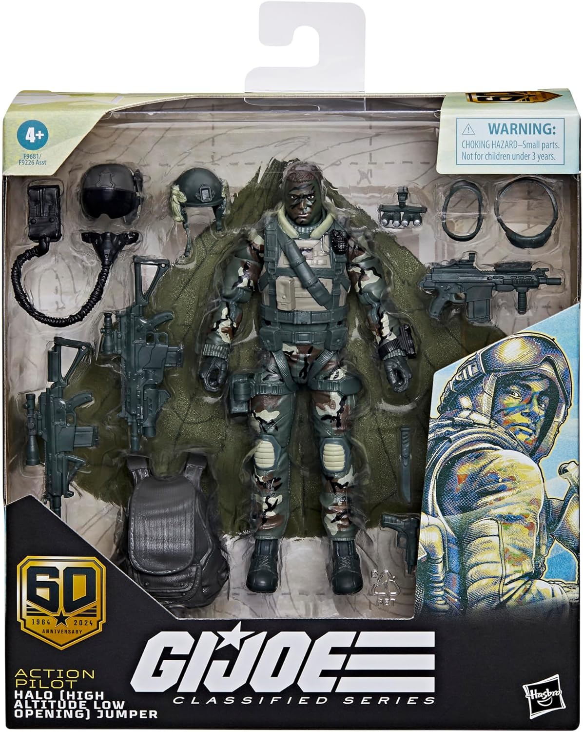 G.I. Joe Classified Series 60th Anniversary 6-Inch Action Figure - Pilot HALO Jumper Collectible Toy for Adults | Perfect for Display, Collection & Military-Themed Dioramas