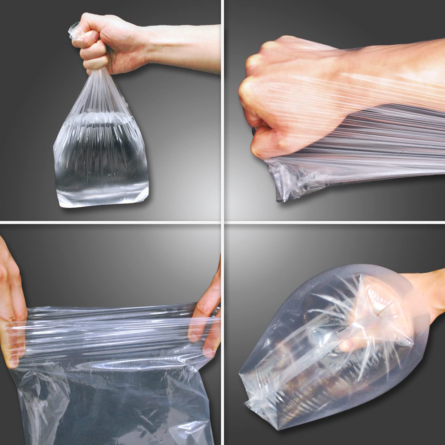 100 Clear Bread Bags with Ties & Thank You Stickers - 8