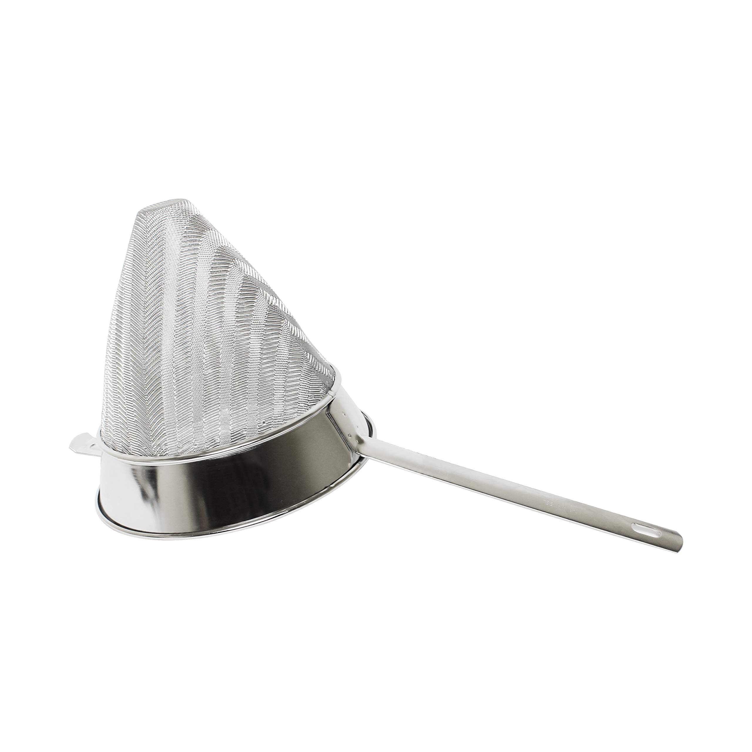 Premium Stainless Steel Fine Mesh Bouillon Strainer - 10 Inch Kitchen Tool for Broth, Soup, and Stock Filtration - Perfect for Home Chefs and Professional Kitchens