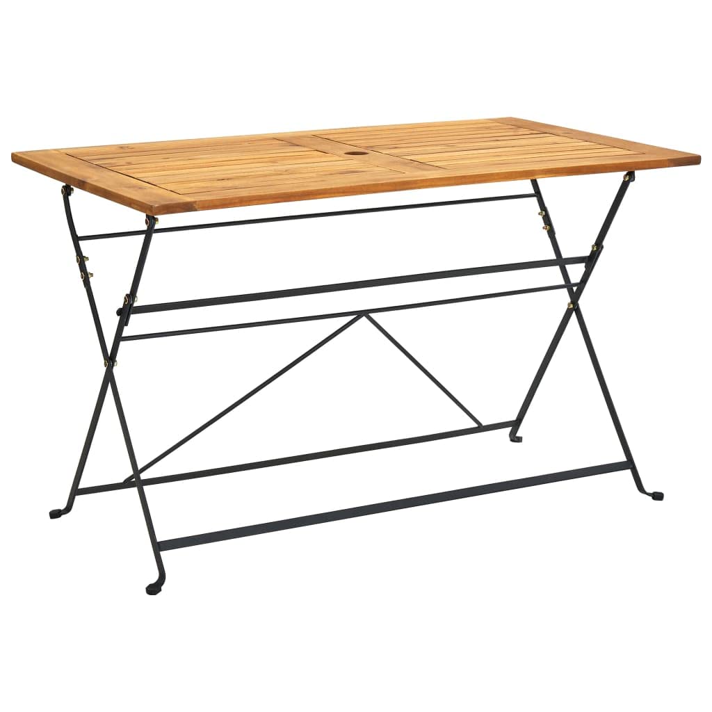 Folding Acacia Wood Outdoor Dining Table 47.2