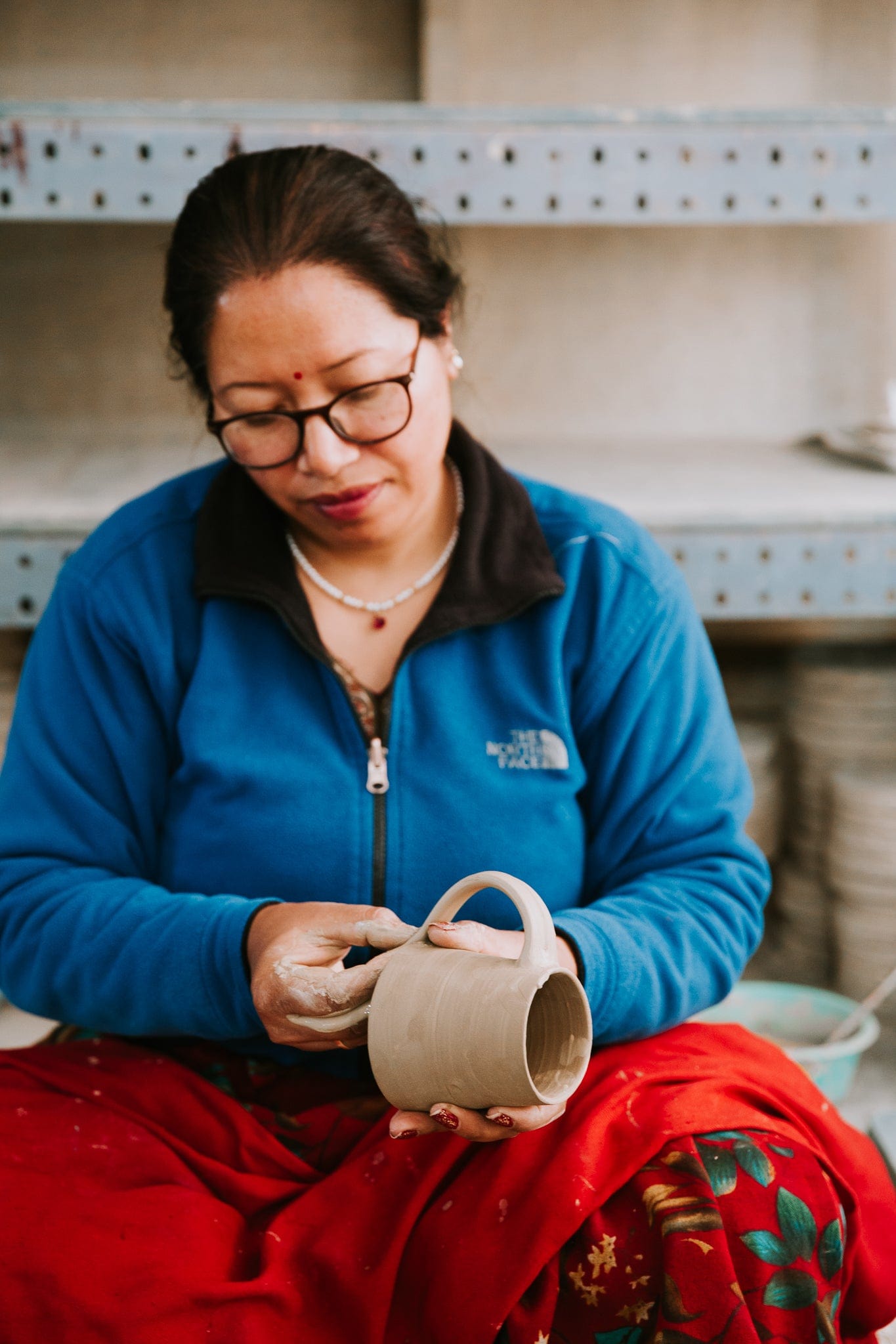 Premium Himalayan Stoneware Pour Over Coffee Dripper - Handcrafted Ceramic Coffee Maker for Single Cup Brewing - Perfect for Home, Office & Camping Use