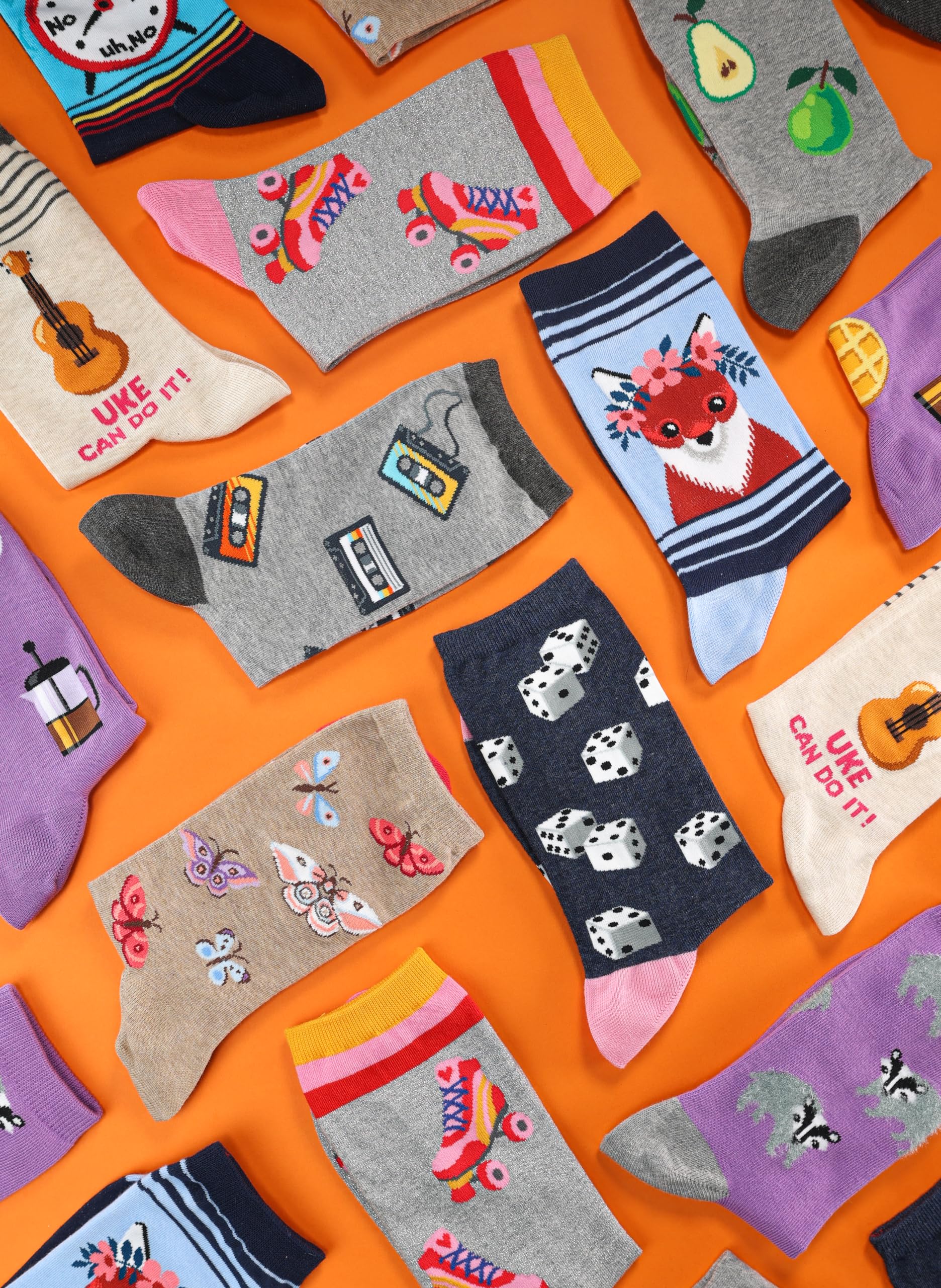 Hot Sox Women's Fun Nature & Outdoors Crew Socks - Colorful Hiking & Camping Socks for Outdoor Adventures & Casual Wear