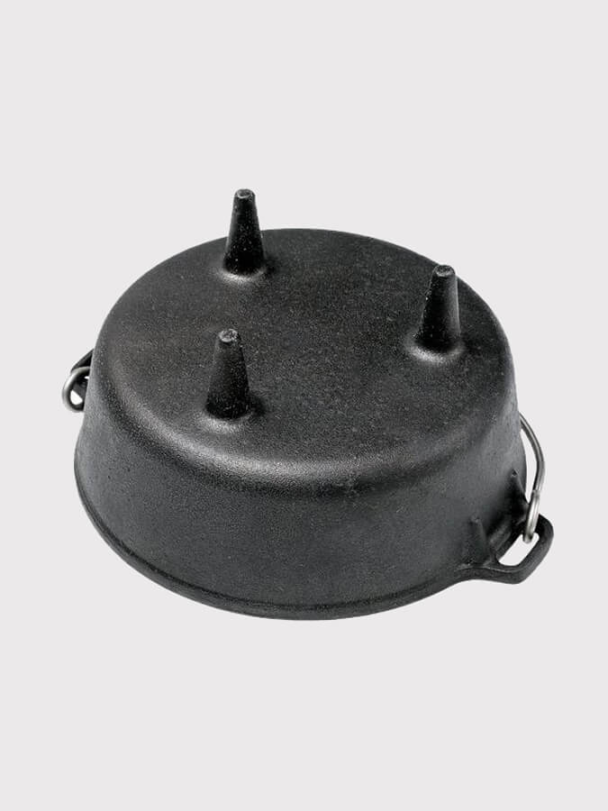 Petromax Dutch Oven Cast Iron Cookware - 6 Quart Enameled Camping & Outdoor Cooking Pot for Baking, Stewing & Braising - Perfect for Campfires, Backpacking & Home Kitchen Use