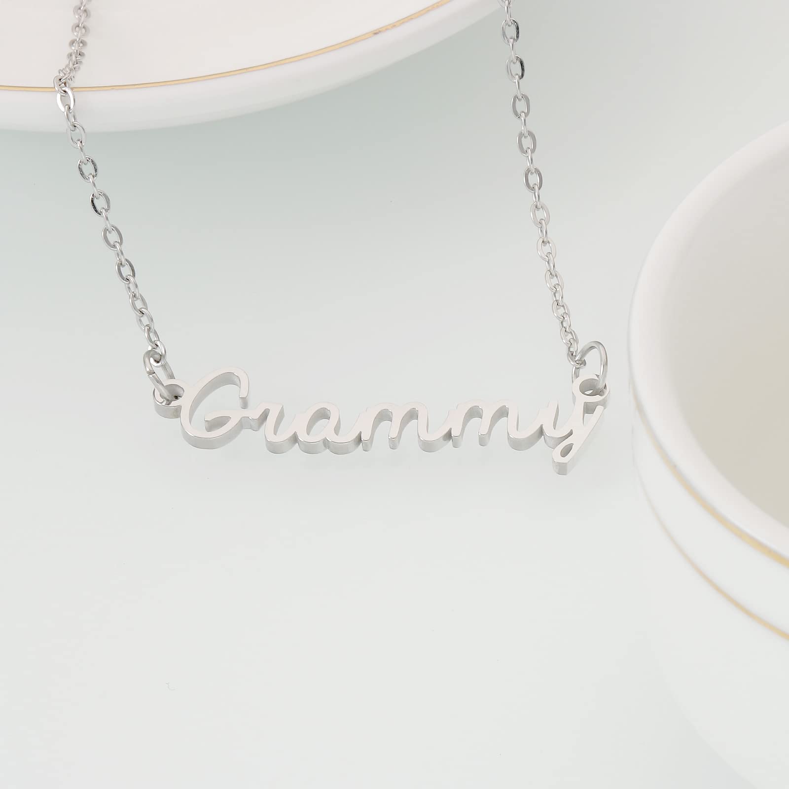 HUTIMY Grammy Necklace for Women - Elegant Jewelry Gift for Grandmother, Mom, Daughter - Perfect Birthday, Mother's Day, Christmas Present - Ideal for Special Occasions & Family Celebrations