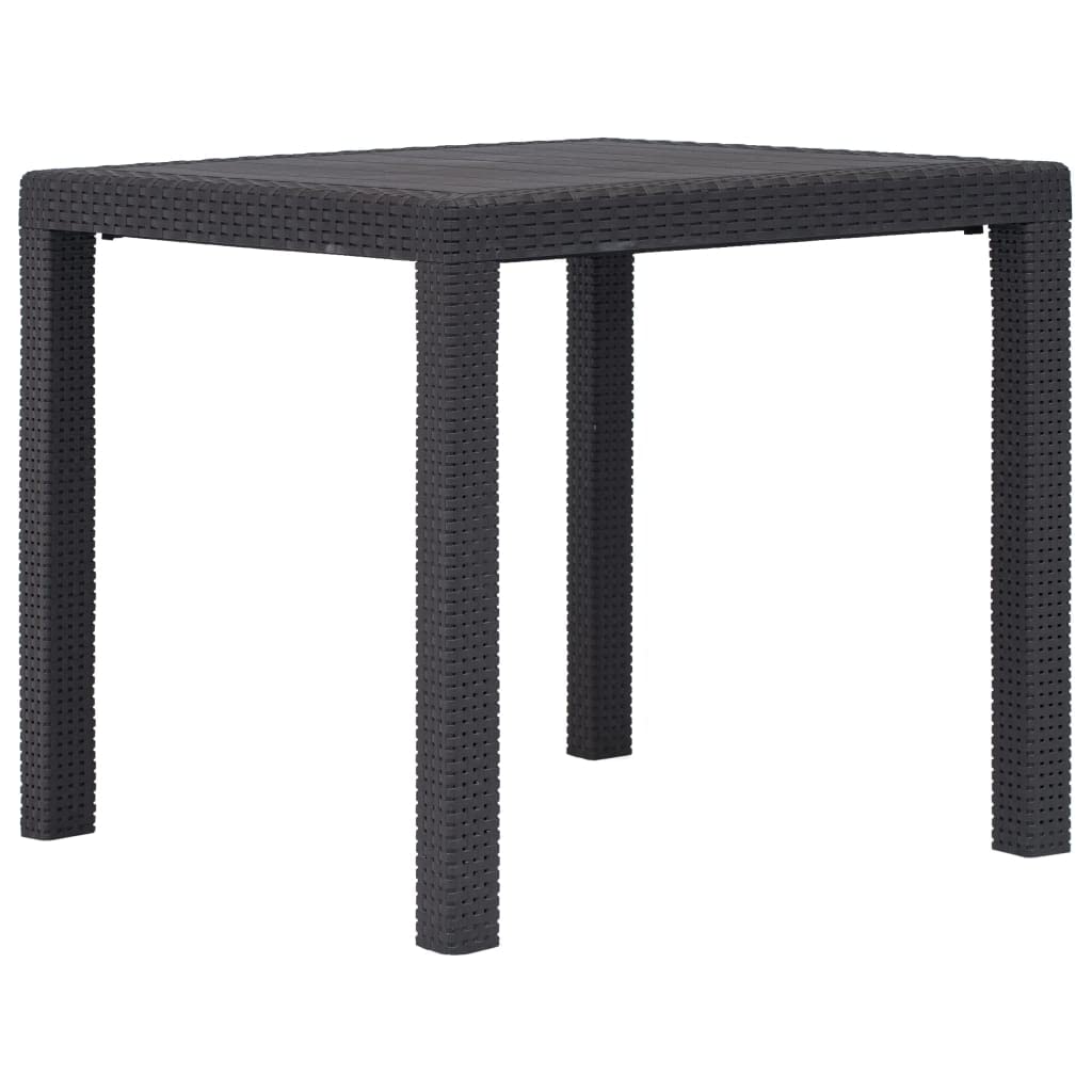 YAFF Rattan Look Plastic Patio Dining Table - 31.1