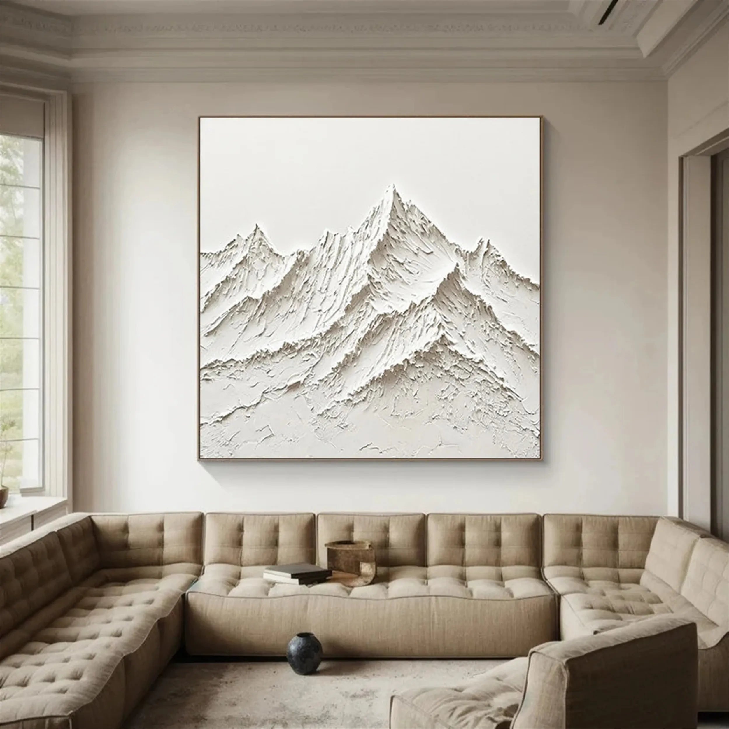Minimalist Textured Plaster Art Painting - Abstract Wall Decor for Modern Living Room & Bedroom | #MM266