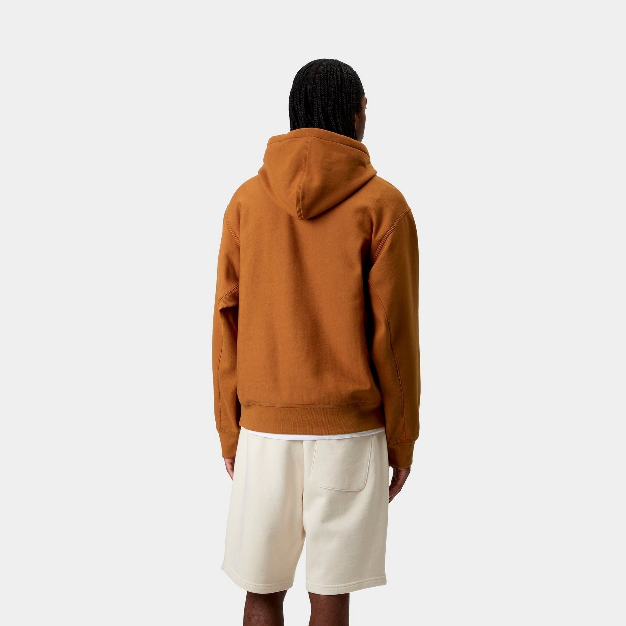 American Script Hooded Sweatshirt for Men & Women - Cozy Pullover Fleece Hoodie in Sienna | Perfect for Casual Wear, Gym, and Outdoor Activities