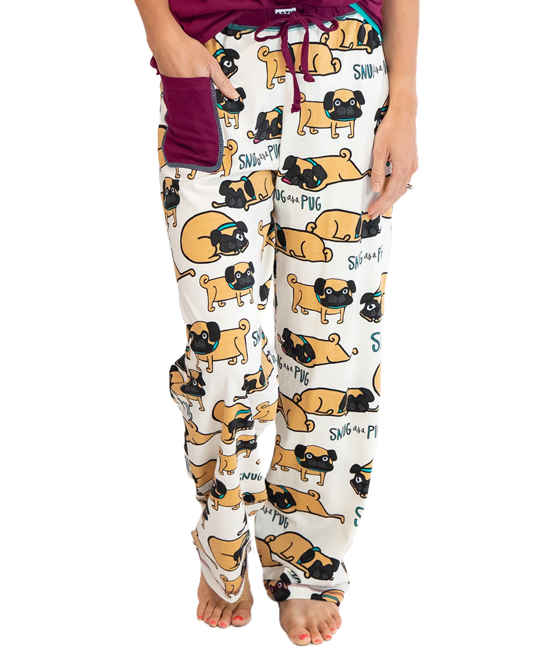 Cozy Women's Pajama Set - Cute Cat & Dog Print Sleepwear, Soft Cotton Pajamas for Women, Comfortable Lounge Pants for Relaxing at Home, Sleeping or Movie Nights