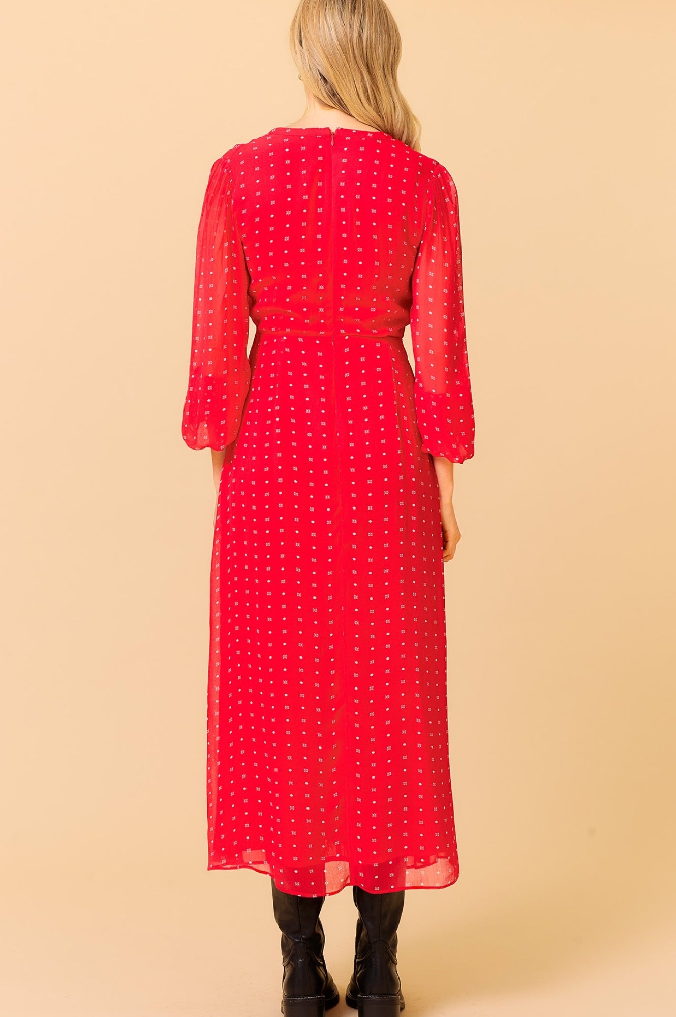 Evelyn Polka Dot Dress - Red and White Floral Summer Dress for Women | Perfect for Casual Outings, Parties, and Beach Vacations