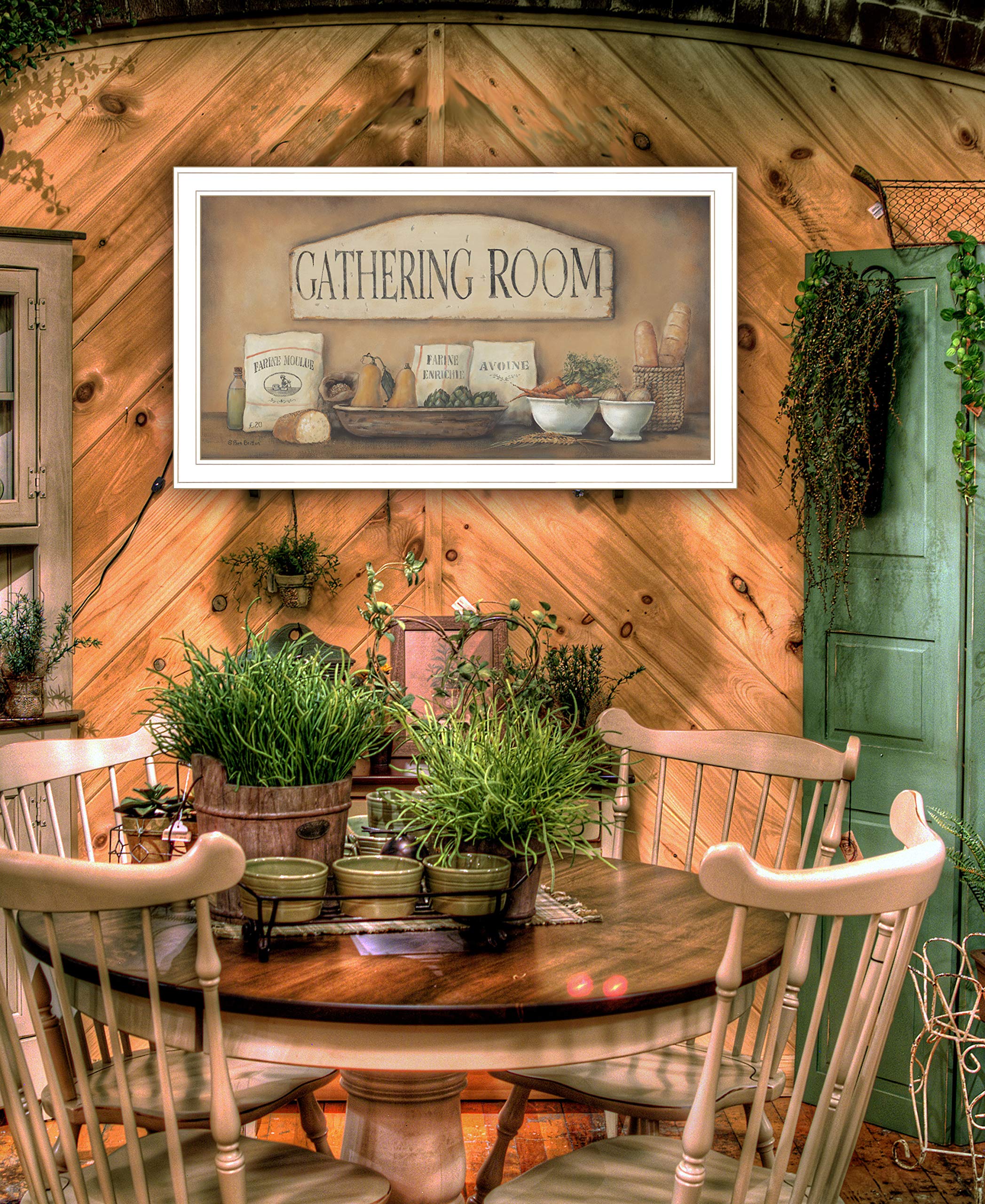 33x19 Inch Brown Printed Wall Art for Living Room - Elegant Home Decor for Gathering Spaces & Family Rooms