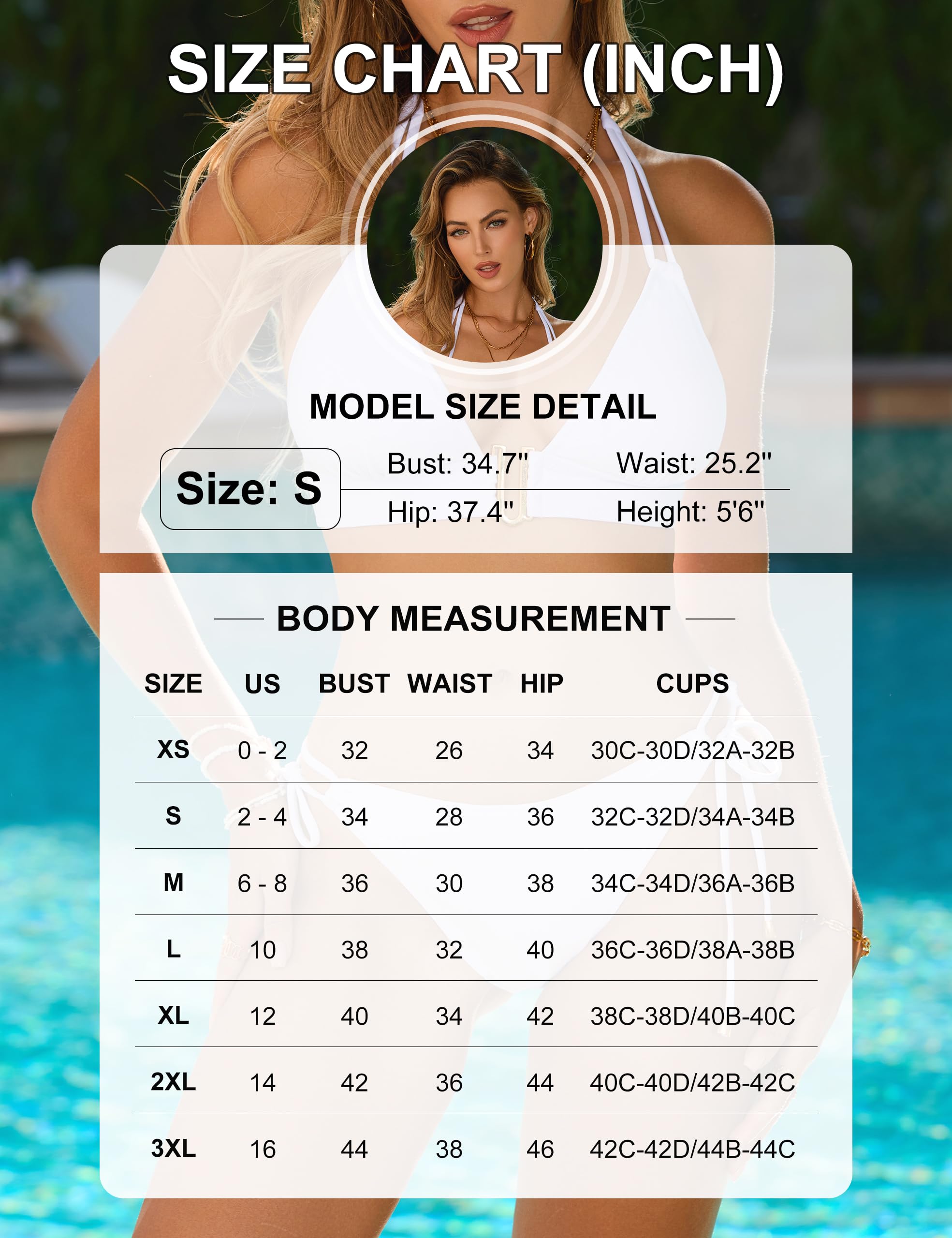 Blooming Jelly Women's Sexy Halter Triangle Bikini Set - Cheeky Two Piece Swimsuit with String Ties | Perfect for Beach Vacation, Pool Party & Summer Getaway 2025