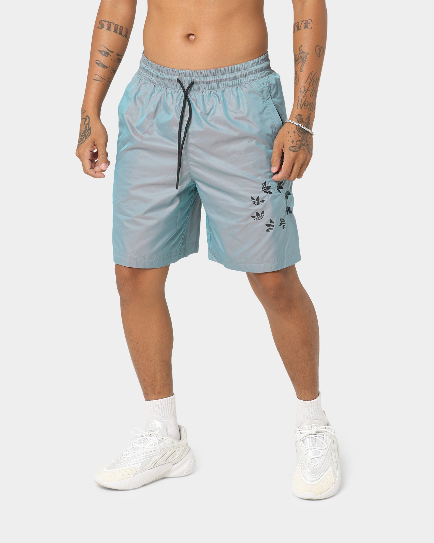 Adidas Adicolor Shattered Trefoil Shorts for Men - Colorful Casual Athletic Shorts with Iconic Logo | Perfect for Gym, Running, and Summer Outfits