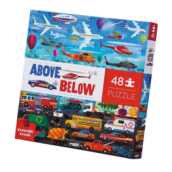Above & Below Puzzle 48 Pieces - Things That Go - Educational Jigsaw Puzzle for Kids - Perfect for Family Game Night & Preschool Learning Activities
