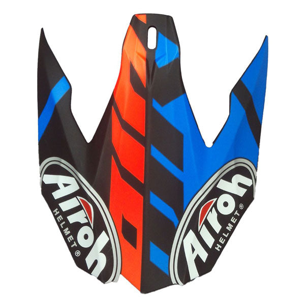 Airoh Peak Motorcycle Helmet - Matte Blue, Black & Red - Lightweight & Durable for Street & Off-Road Riding