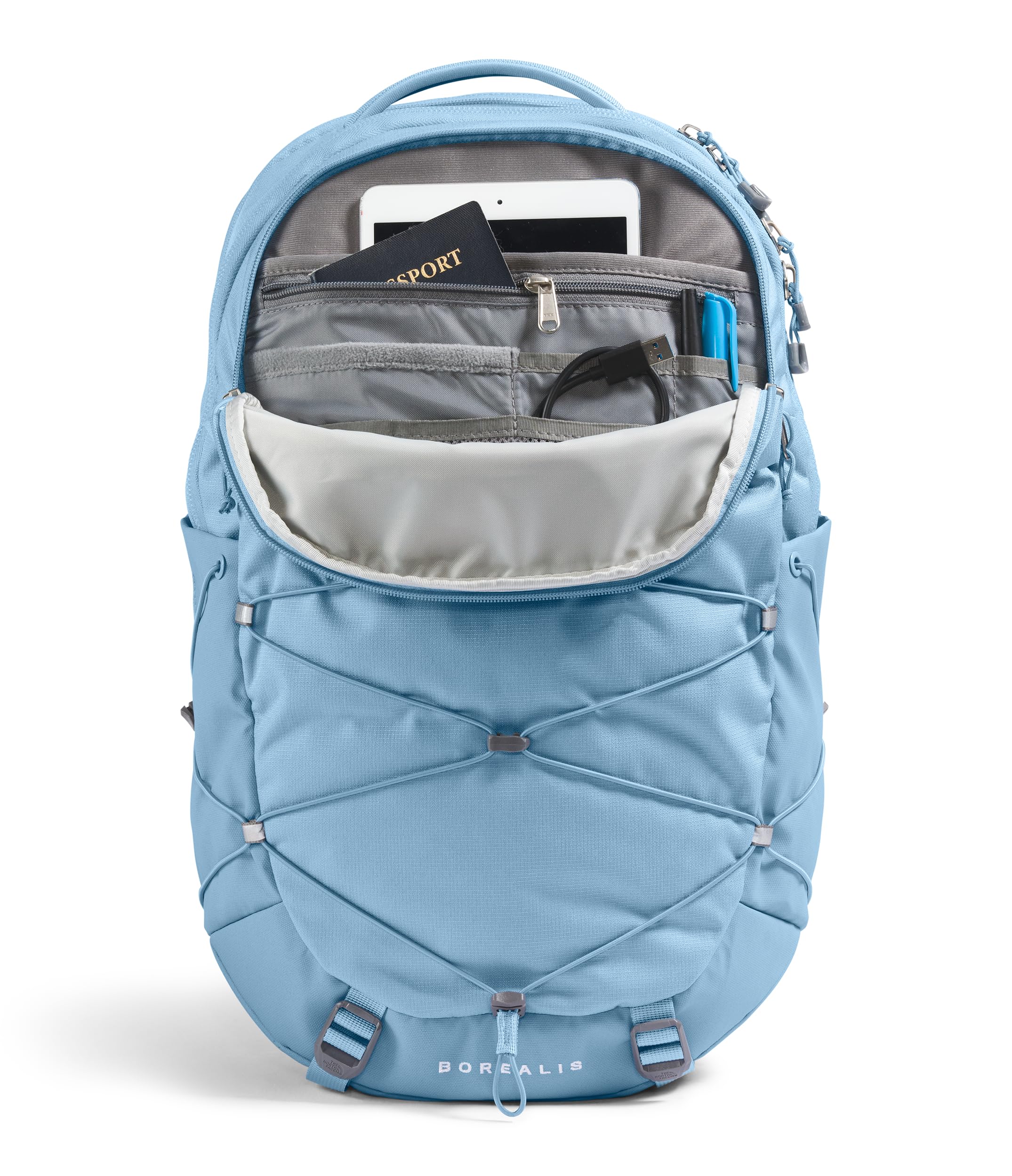 THE NORTH FACE Women's Borealis Commuter Laptop Backpack - Water-Resistant Steel Blue Dark Heather/Steel Blue Daypack - Perfect for Work, School & Travel - Fits 15