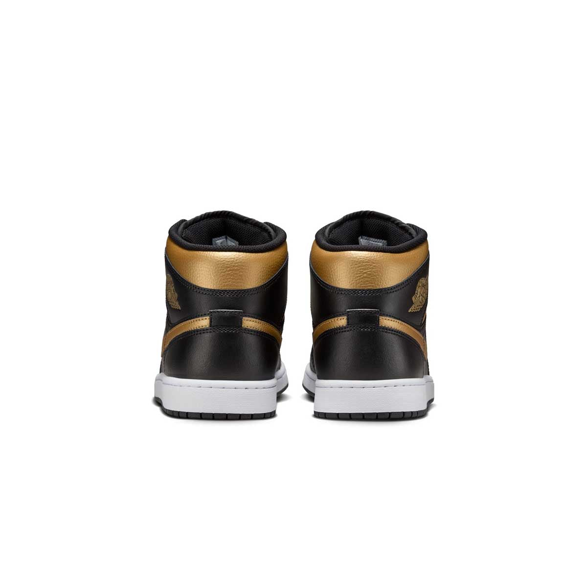 Air Jordan 1 Mid 'Black Metallic Gold' Basketball Shoes - Men's High-Top Sneakers for Streetwear & Casual Style | Perfect for Basketball, Gym & Everyday Fashion
