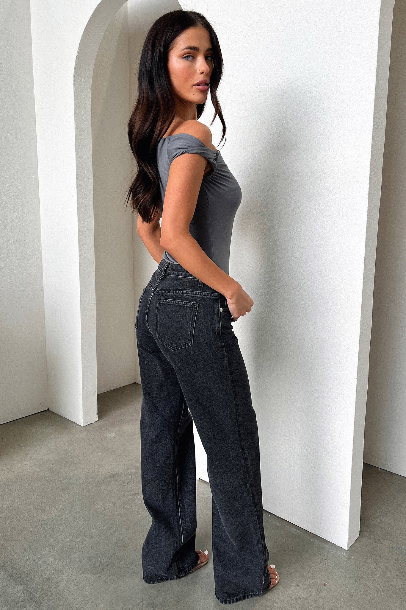 Aspen Bodysuit for Women - Soft & Comfortable Charcoal Bodysuit | Perfect for Layering, Workout, and Everyday Wear