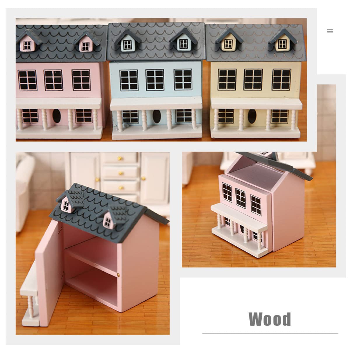 Miniature Wooden Dollhouse Kit - DIY Christmas Village House Model for Kids & Collectors | Perfect for Holiday Decor, Gift Giving & Creative Play