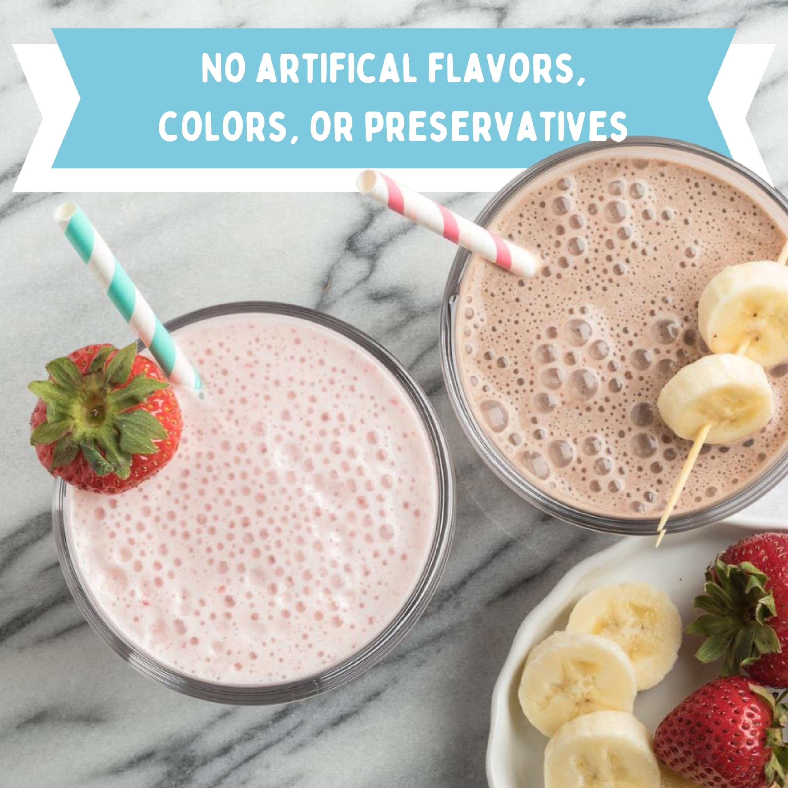 Concord Foods Strawberry Smoothie Mix - All Natural Fruit Flavor, No Artificial Ingredients - 2 oz Pouch | Perfect for Breakfast Smoothies, Post-Workout Drinks & Healthy Snacks