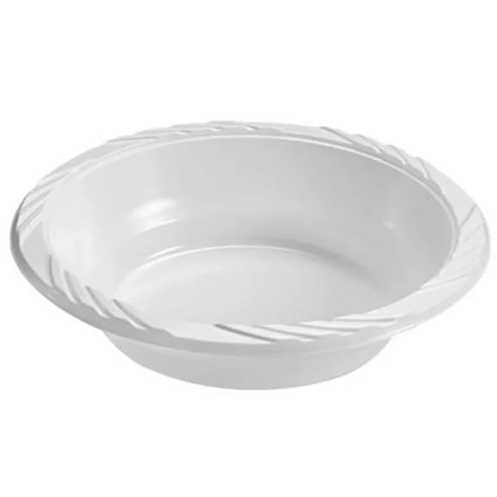 18oz Medium Weight Disposable White Plastic Soup Bowls - Bulk Pack of 2400 Bowls for Restaurants, Catering, Parties & Home Use | Durable & Leak-Proof Food Containers for Soups, Salads, Noodles & More