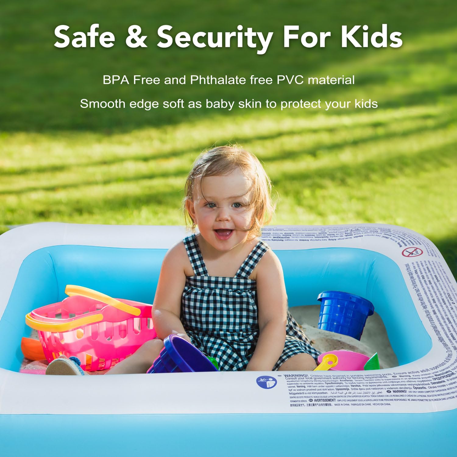 Best Inflatable Baby Pool for Kids - Easy Setup Kiddie Swimming Pool for Backyard, Summer Outdoor Fun - Perfect for Toddlers Playtime & Backyard Water Activities