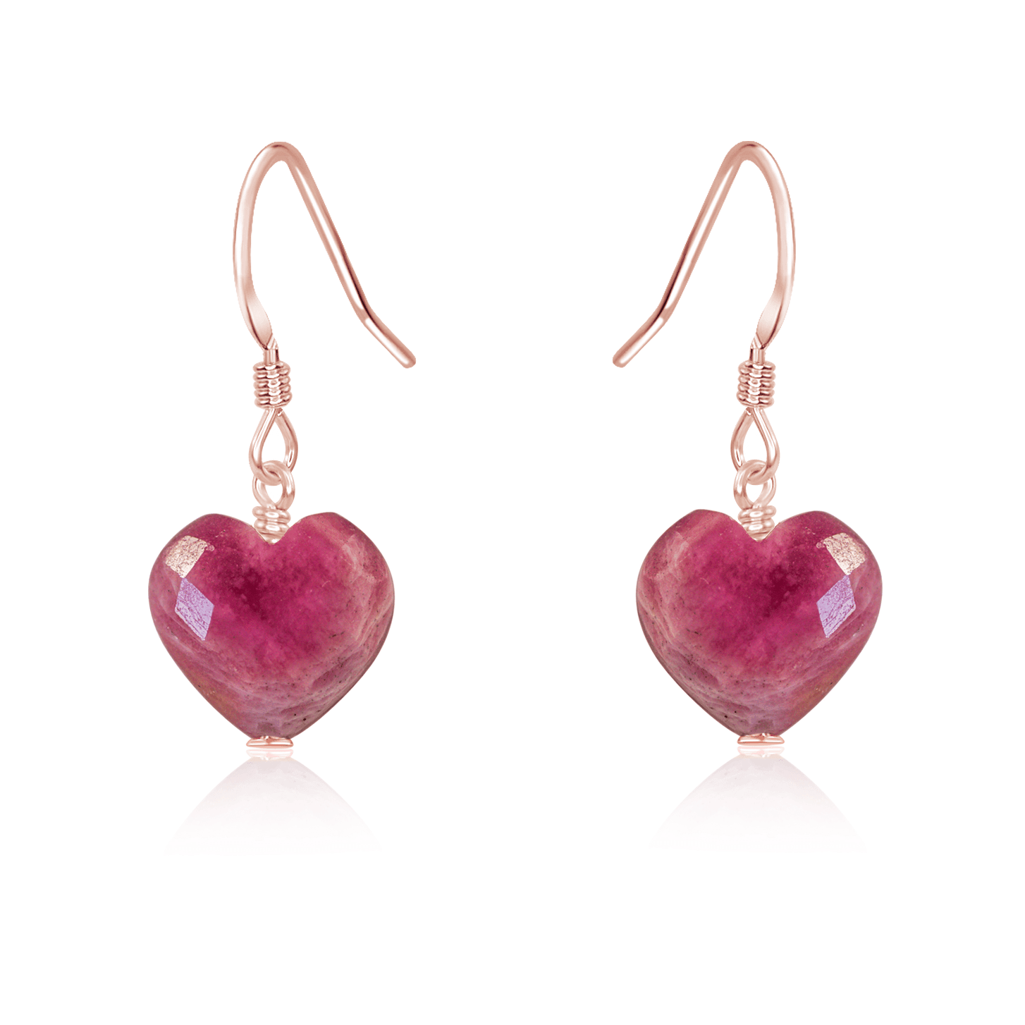 Ruby Crystal Heart Dangle Earrings for Women - Elegant Valentine's Day Gift, Anniversary Jewelry - Perfect for Date Nights, Weddings & Special Occasions