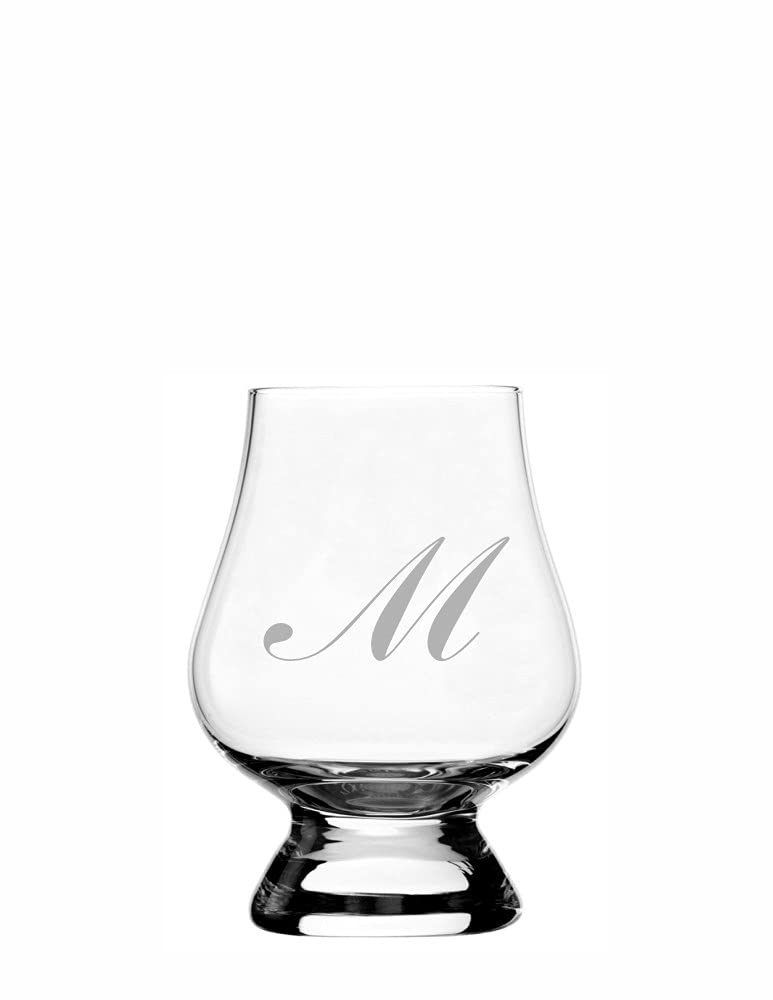 Monogrammed Whisky Glass 2.5oz - Etched Design for Scotch & Bourbon Lovers - Home Bar Essential
