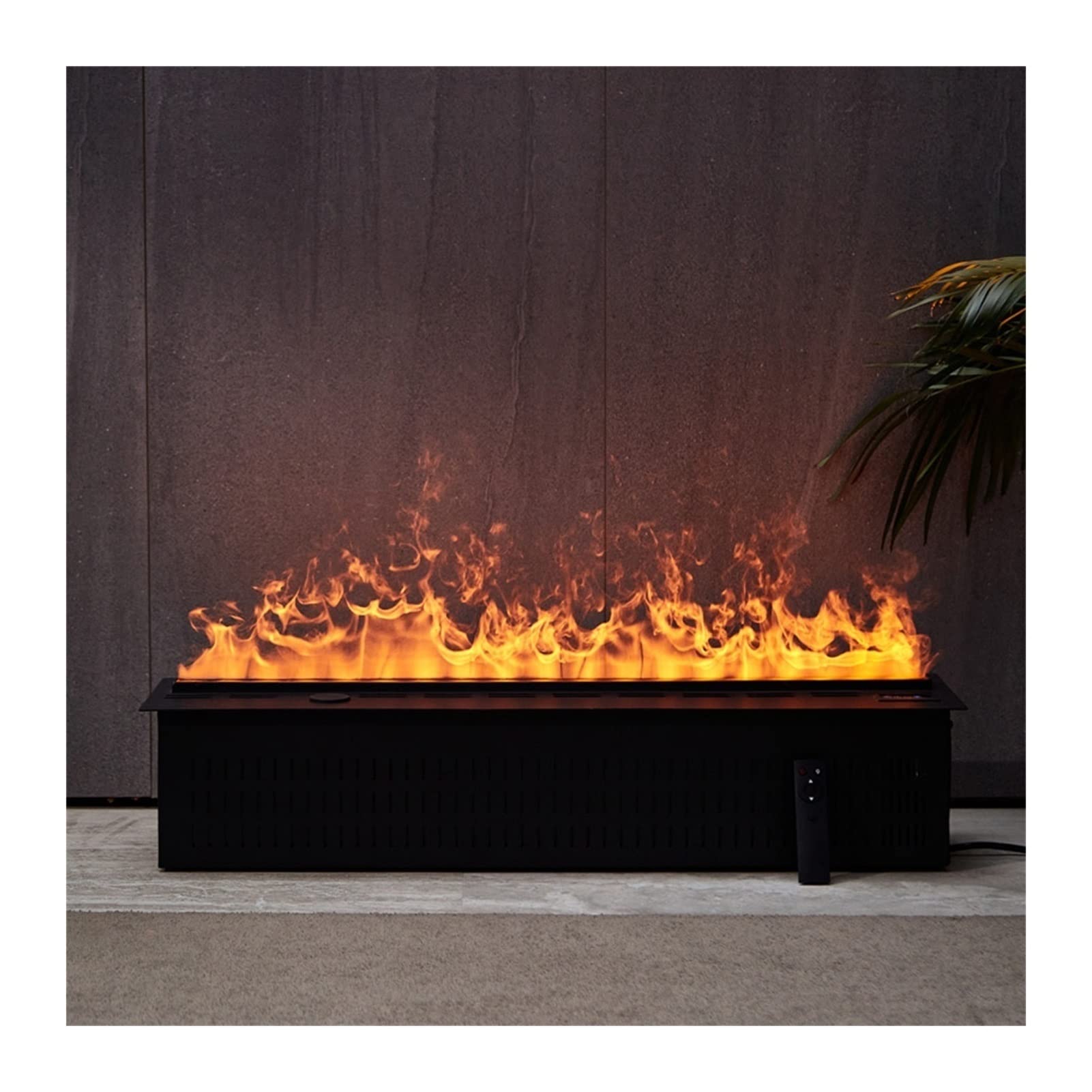 3D Simulation Electric Fireplace with Water Vapor & Auto-Fill Humidifier - Adjustable Flame & Remote Control - Perfect for Living Room, Bedroom, Office & Winter Home Decor