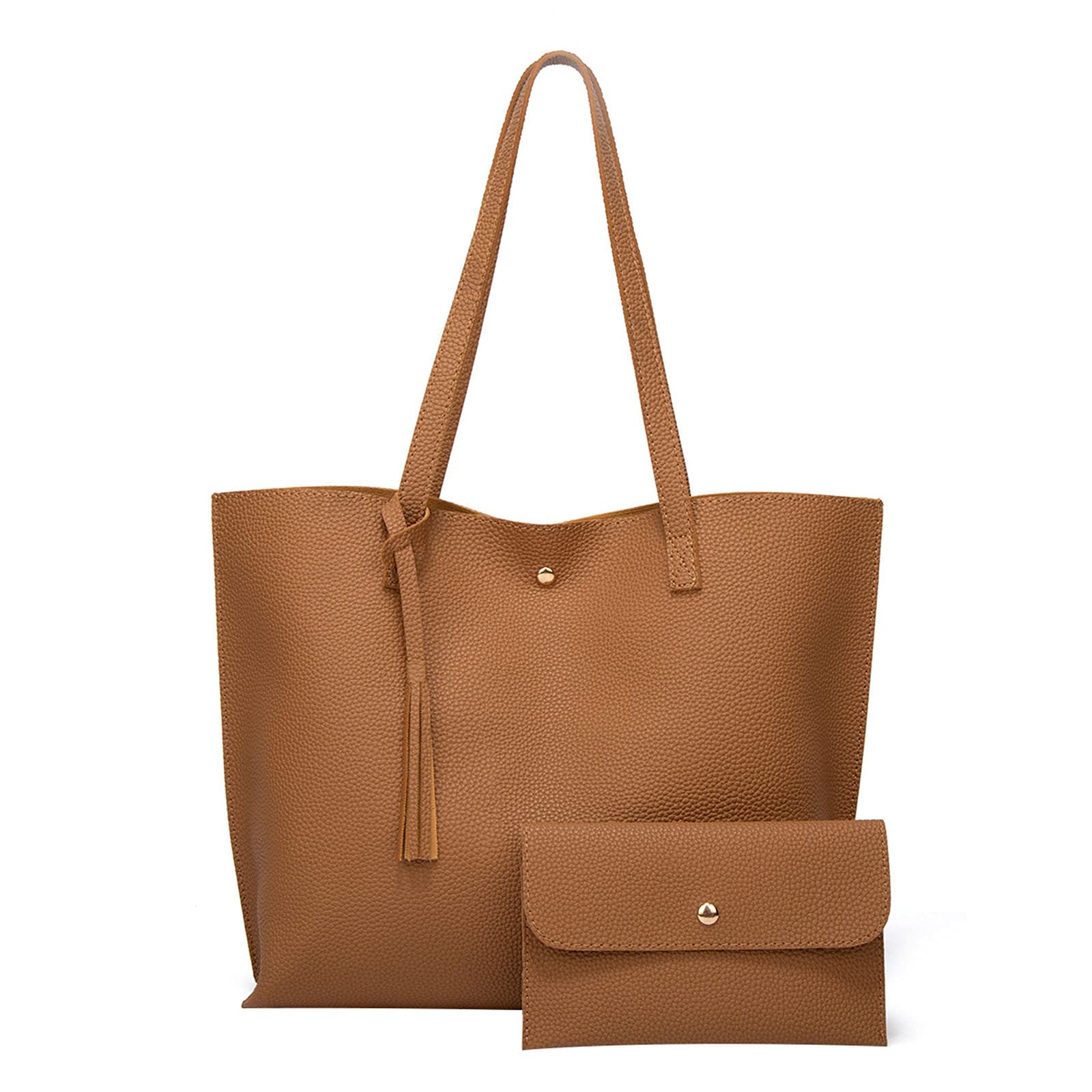 Stylish Single Shoulder Tote Bag for Women - Fashionable Tassel Handbag in Solid Colors, Perfect for Work, Travel & Everyday Use