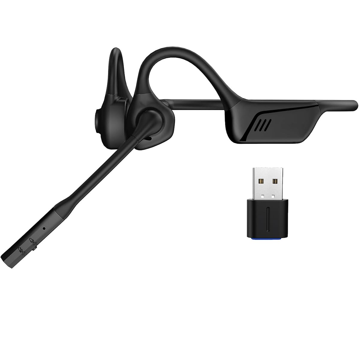 Open Ear Wireless Bluetooth Headset with Mic - Dual Connection Hands-Free Headphones for Business, PC, PS4, PS5 - Perfect for Online Teaching, Meetings & Call Centers